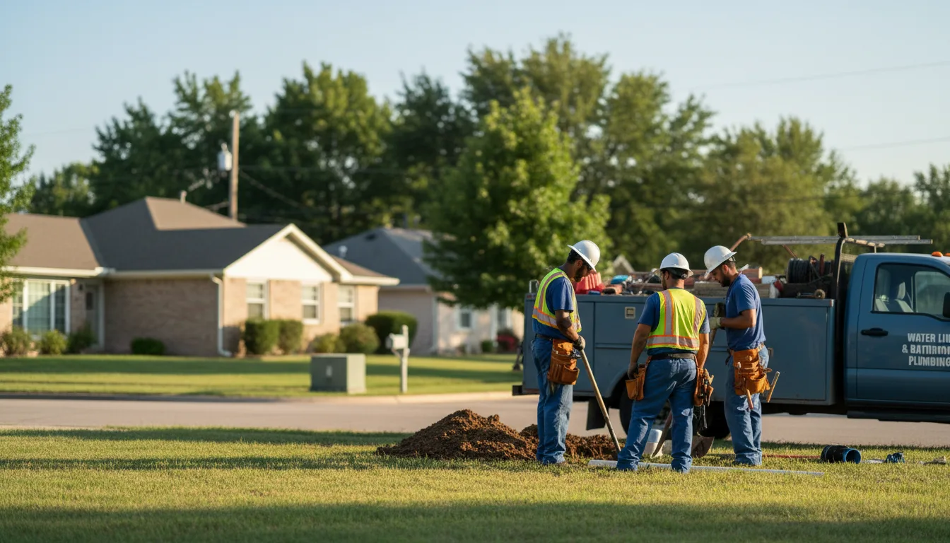 Residential water line and bathroom plumbing service in Broadview, IL